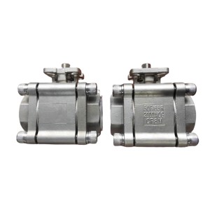 3 pcs threaded 2000WOG ball valve